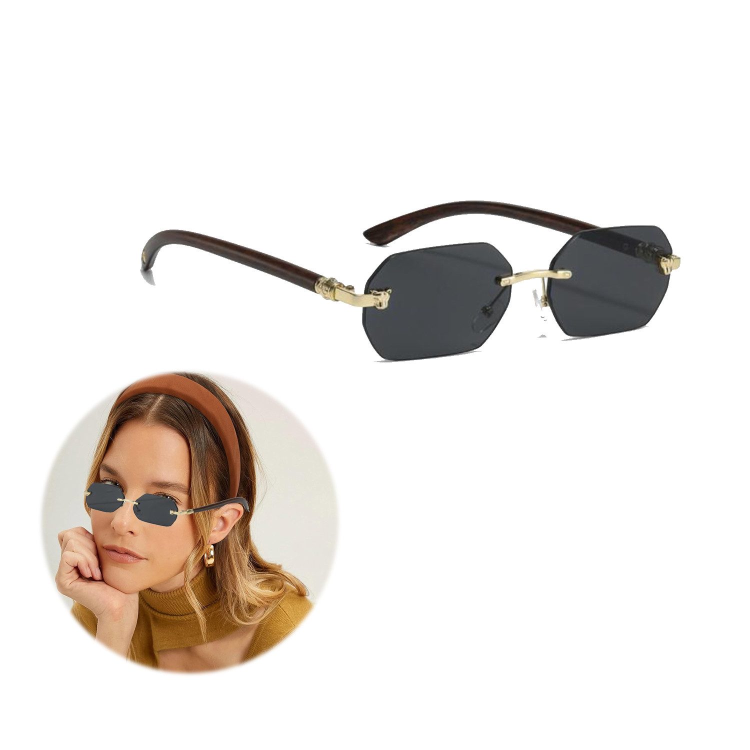 ZEUOPQ Sonnenbrille Polarisierte Sonnenbrille UV-Schutz Damen günstig online kaufen