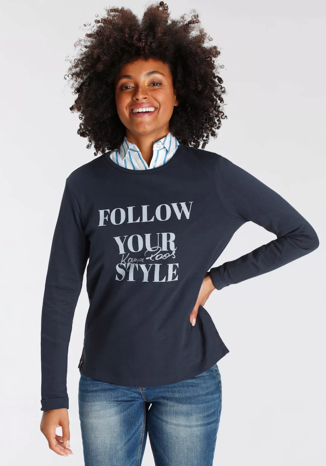 KangaROOS Sweater mit großem Logodruck günstig online kaufen