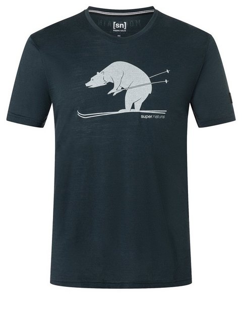 SUPER.NATURAL Print-Shirt Merino T-Shirt M SKIING BEAR TEE geruchshemmender günstig online kaufen