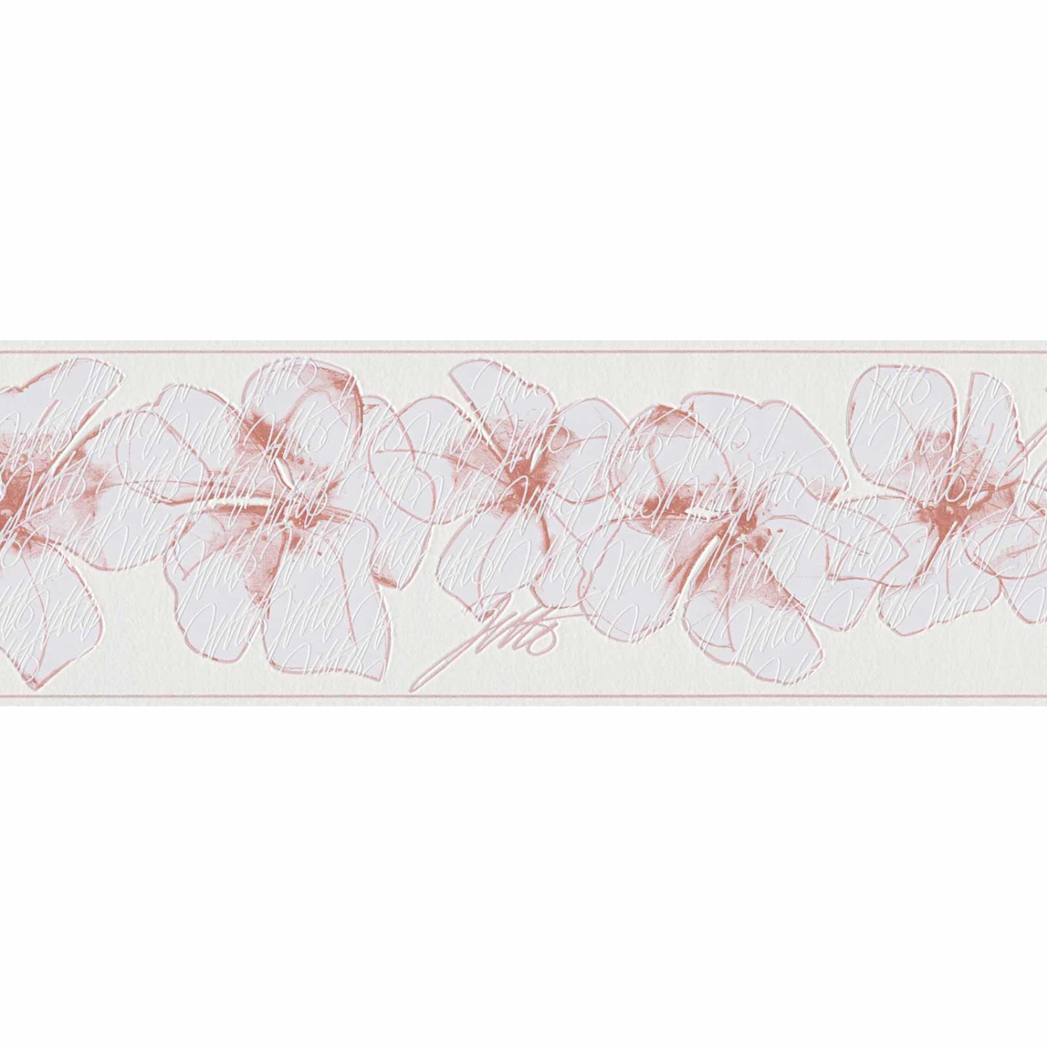 Bricoflor Vlies Tapetenbordüre mit Blumen Moderne Vinyl Bordüre Ideal für S günstig online kaufen