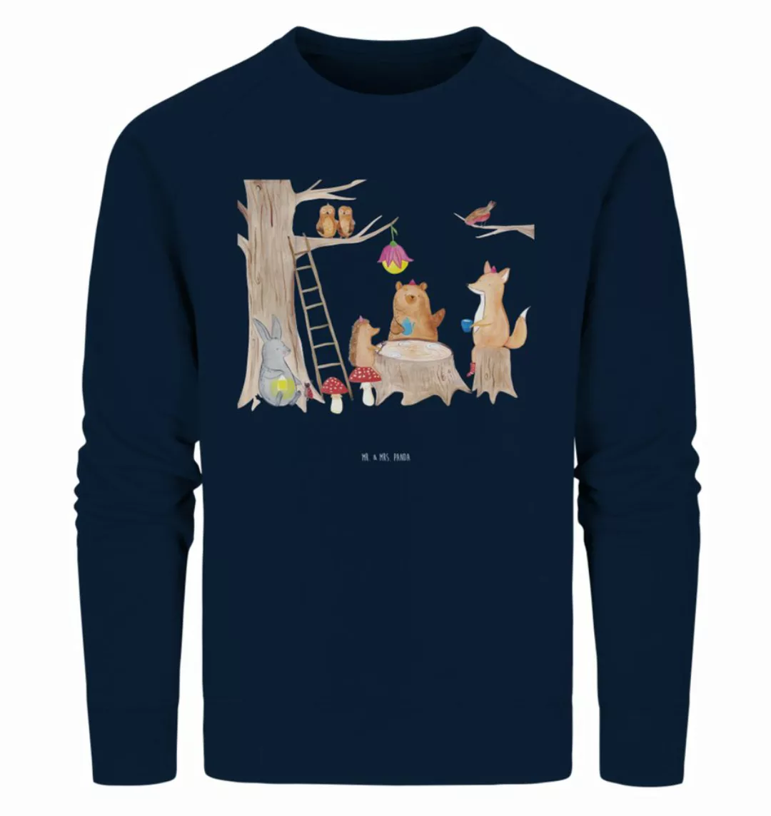 Mr. & Mrs. Panda Longpullover Größe S Waldtiere Picknick - French Navy - Ge günstig online kaufen