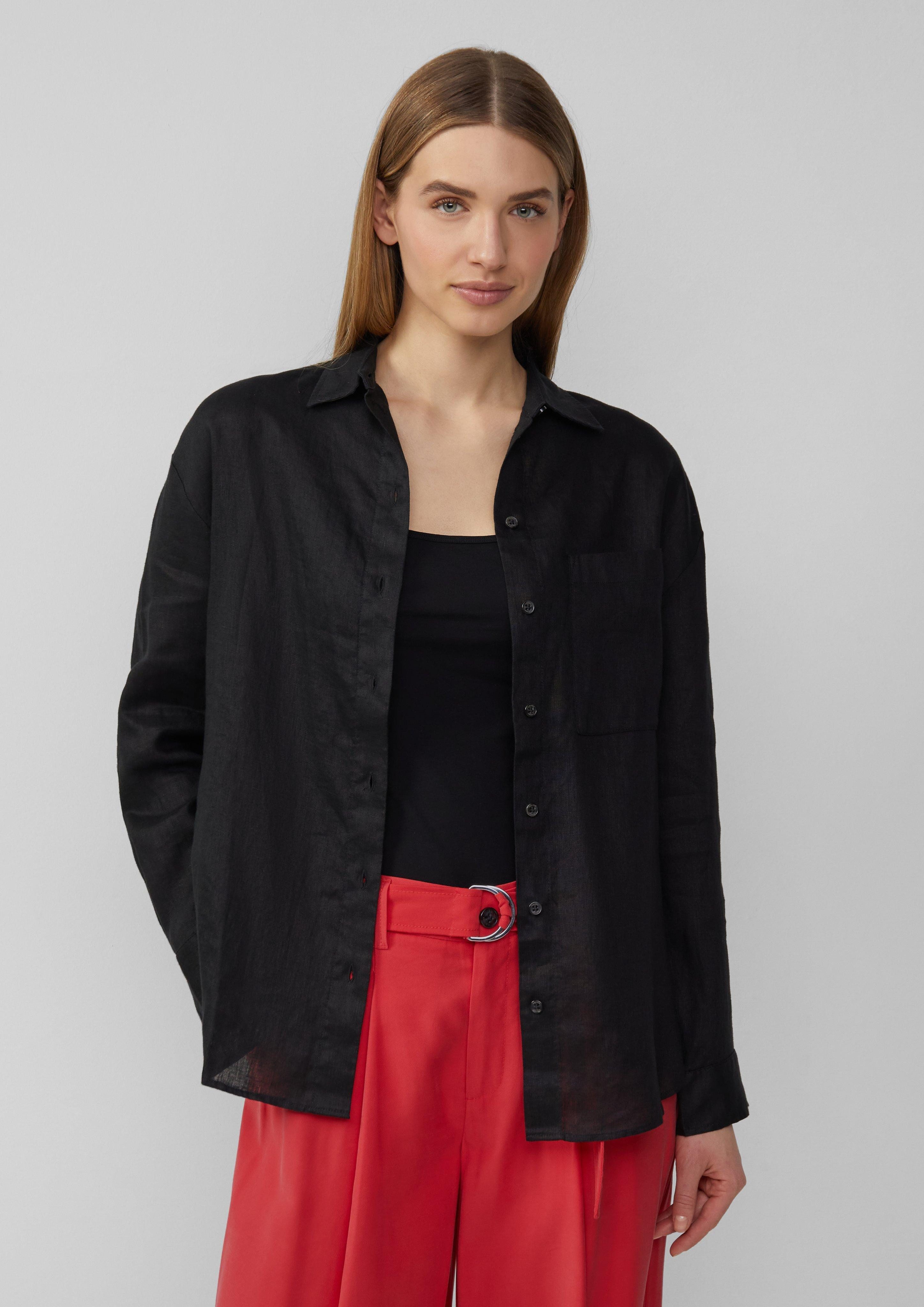 s.Oliver Langarmbluse Oversize Bluse aus reinem günstig online kaufen