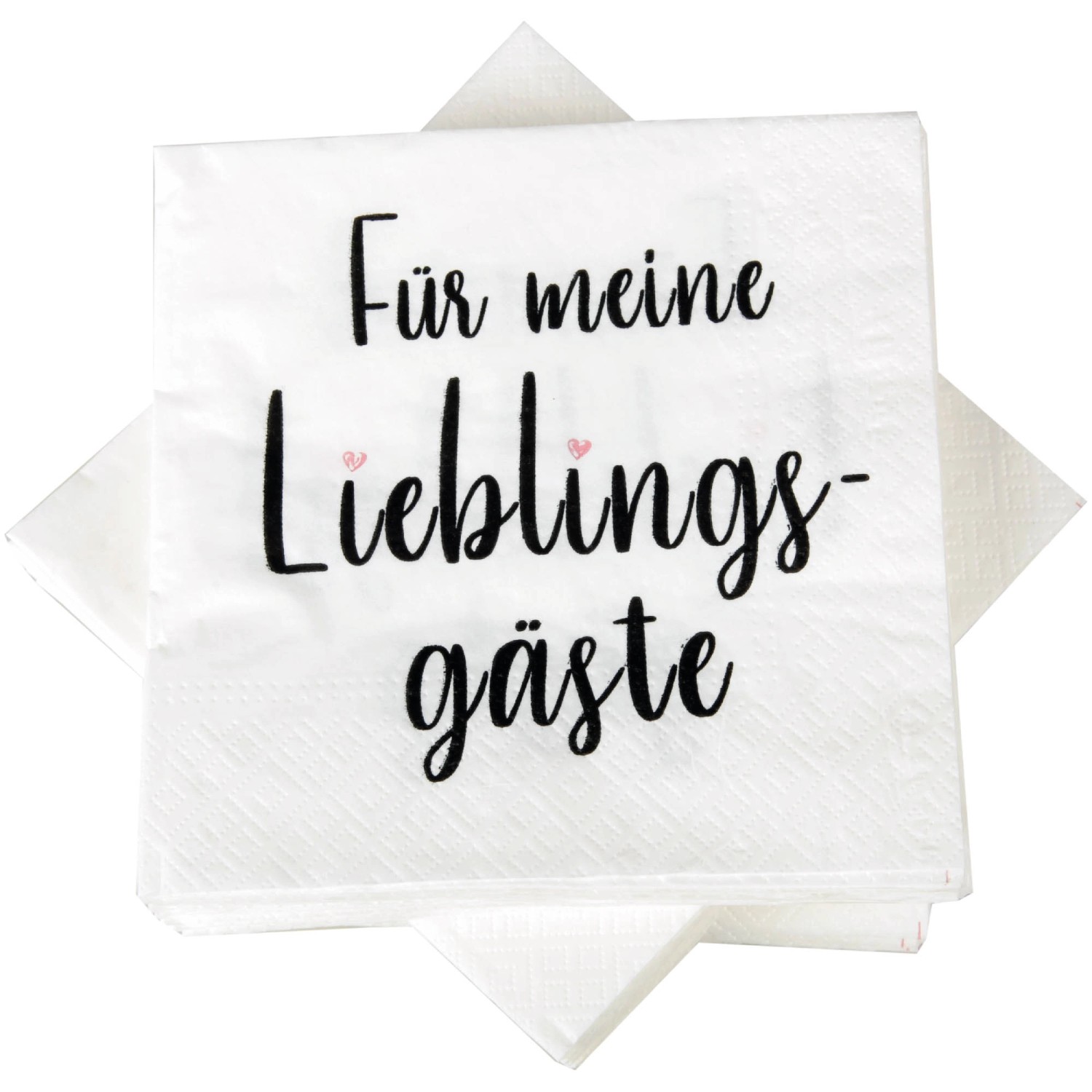 Bestlivings Servietten 33 x 33 cm 3 Lagig 20er Pack Lieblingsgäste günstig online kaufen