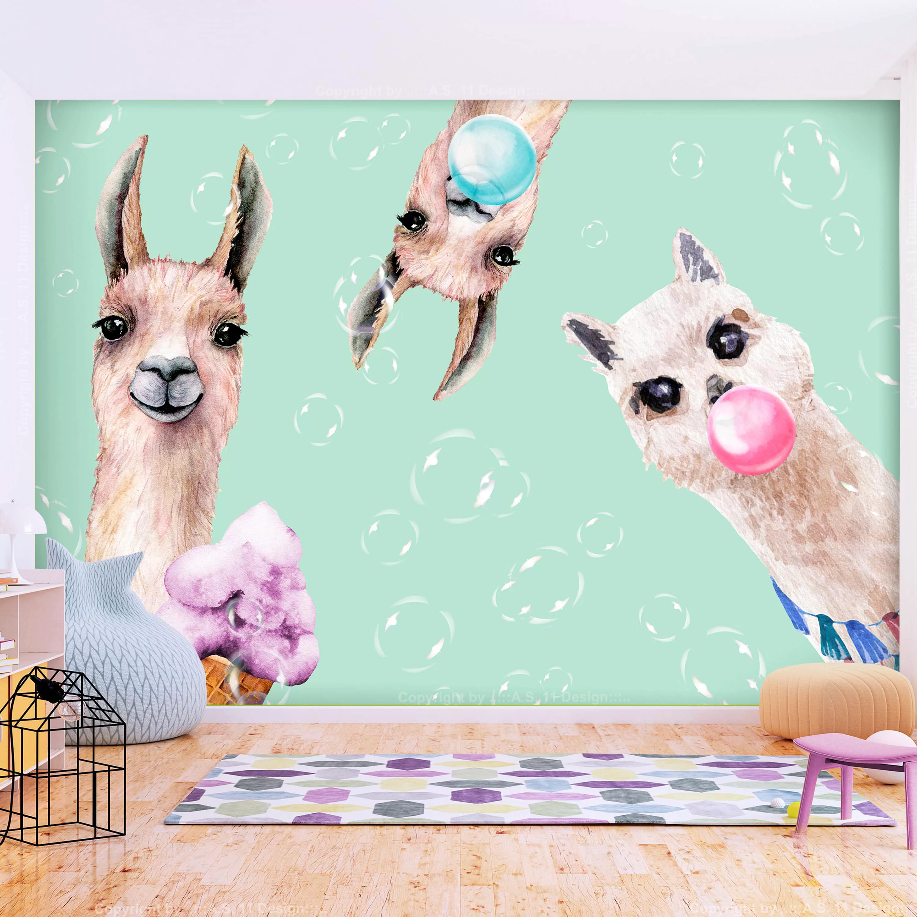 Fototapete - Crazy Llamas günstig online kaufen