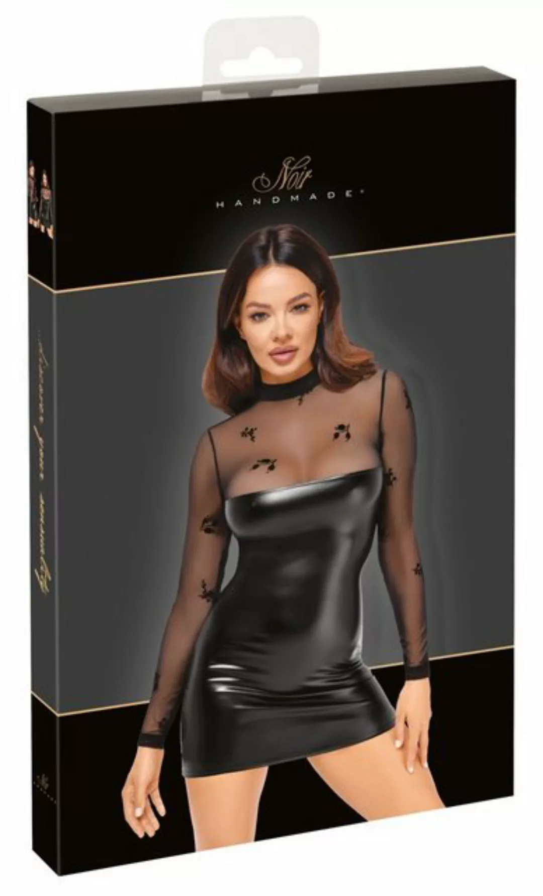 Noir Partykleid Noir - Kleid Flockprint L günstig online kaufen