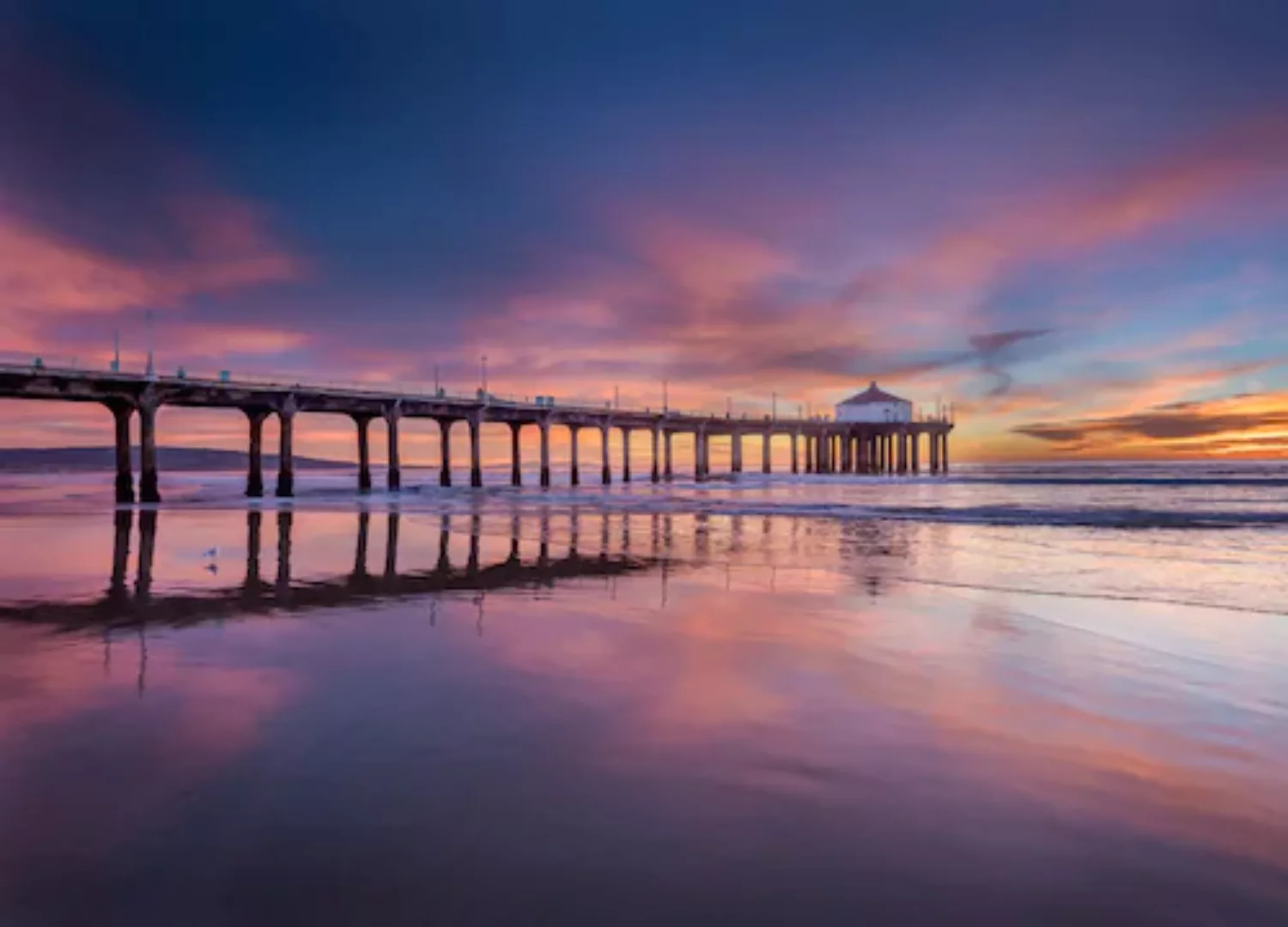 Papermoon Fototapete »Pier at Sunset« günstig online kaufen