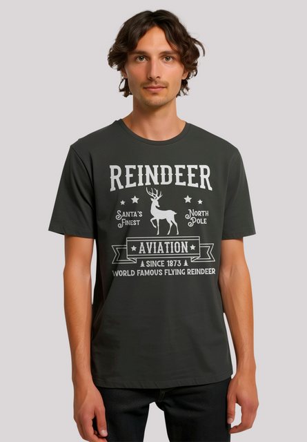 F4NT4STIC T-Shirt Reindeer Aviation Retro Weihnachts Sign Premium Qualität günstig online kaufen