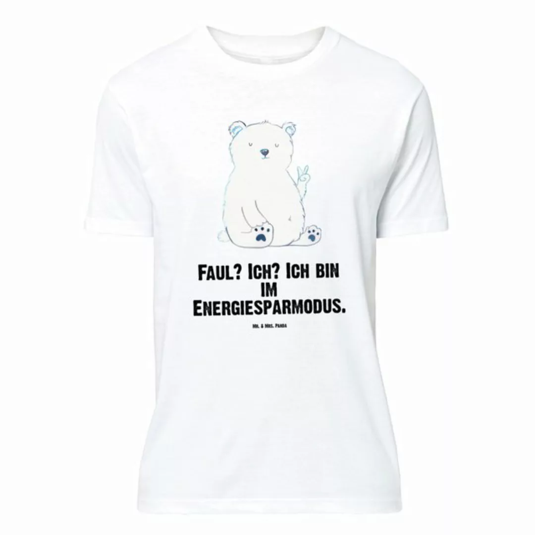 Mr. & Mrs. Panda T-Shirt Eisbär Faul - Weiß - Geschenk, T-Shirt, Geburstag, günstig online kaufen