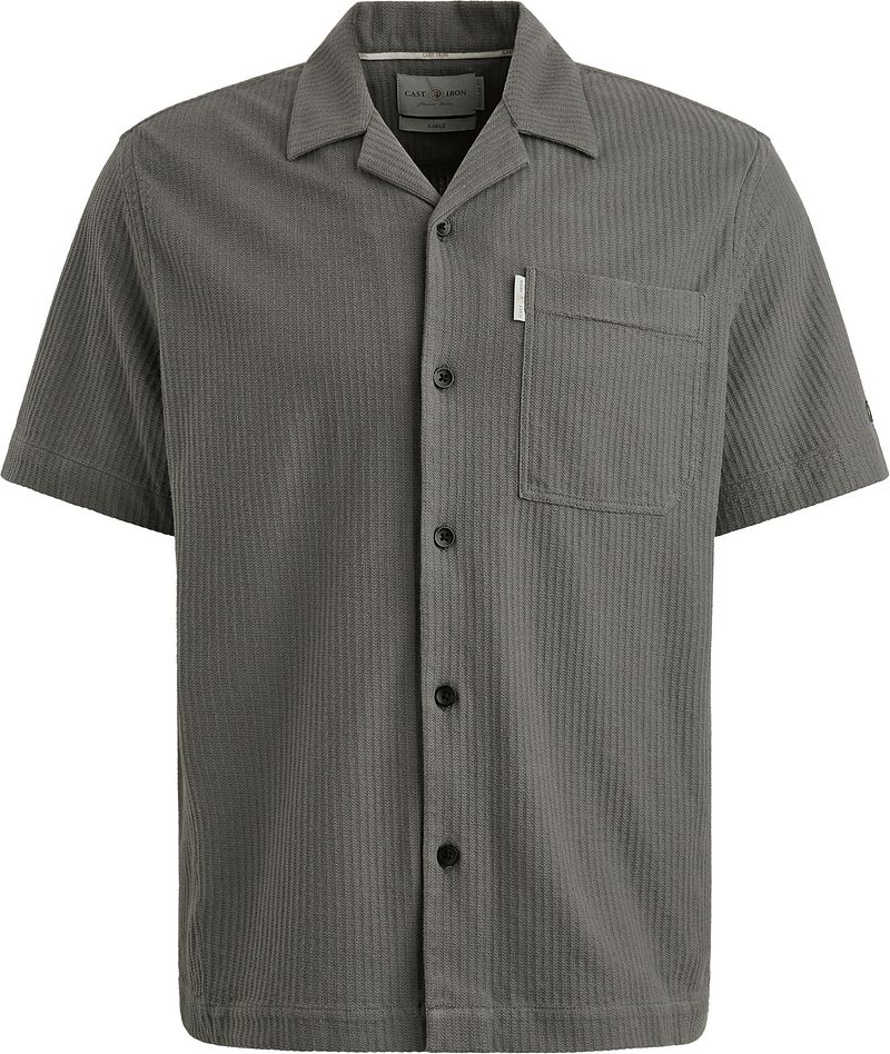 Cast Iron Kurzarm-Shirt Jersey Structure Taupe - Größe S günstig online kaufen