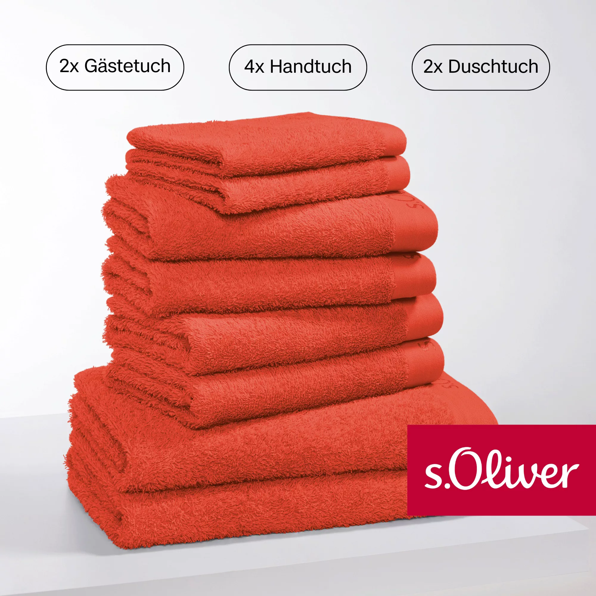 s.Oliver Handtuch Set »s. Oliver, besonders weich und saugfähig«, (Set, 8 S günstig online kaufen