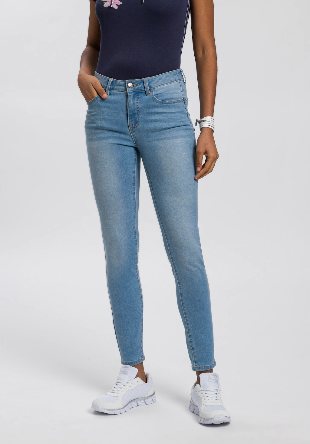 KangaROOS Slim-fit-Jeans "CROPPED HIGH WAIST SLIM FIT", NEUE KOLLEKTION günstig online kaufen