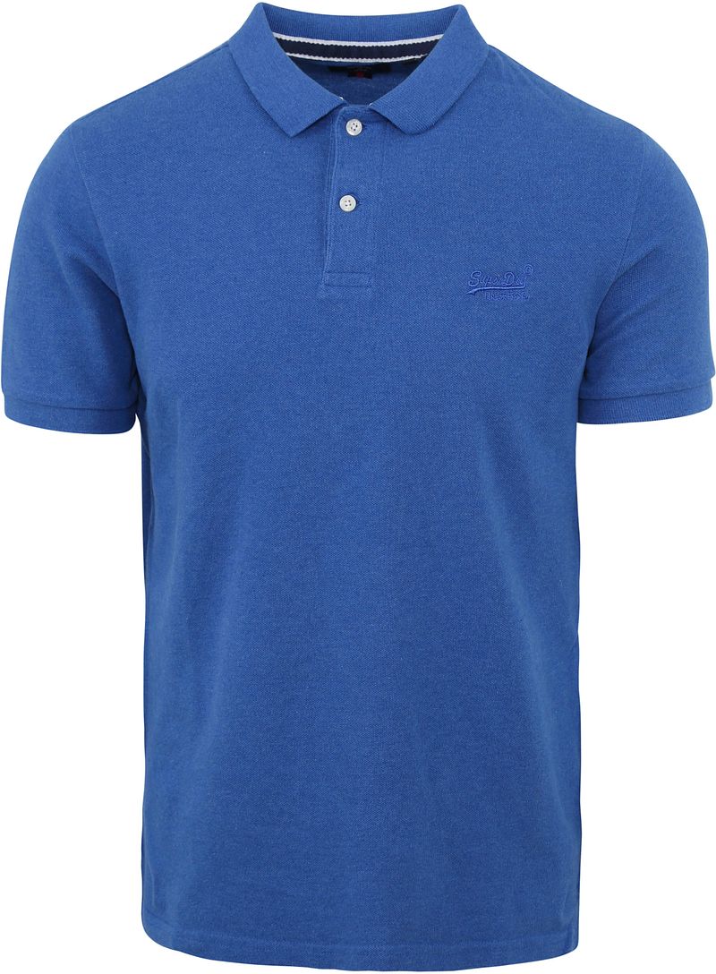 Superdry Classic Polo Shirt Mid Blau - Größe M günstig online kaufen