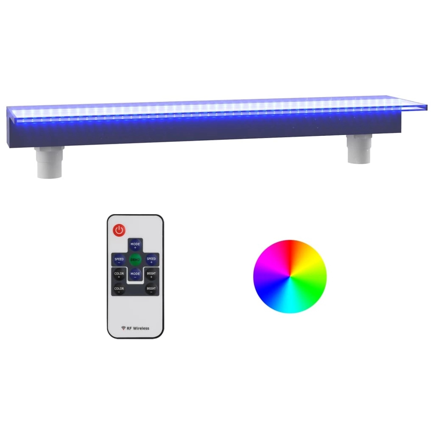 vidaXL Wasserfall-Element mit RGB LEDs Acryl 90 cm günstig online kaufen