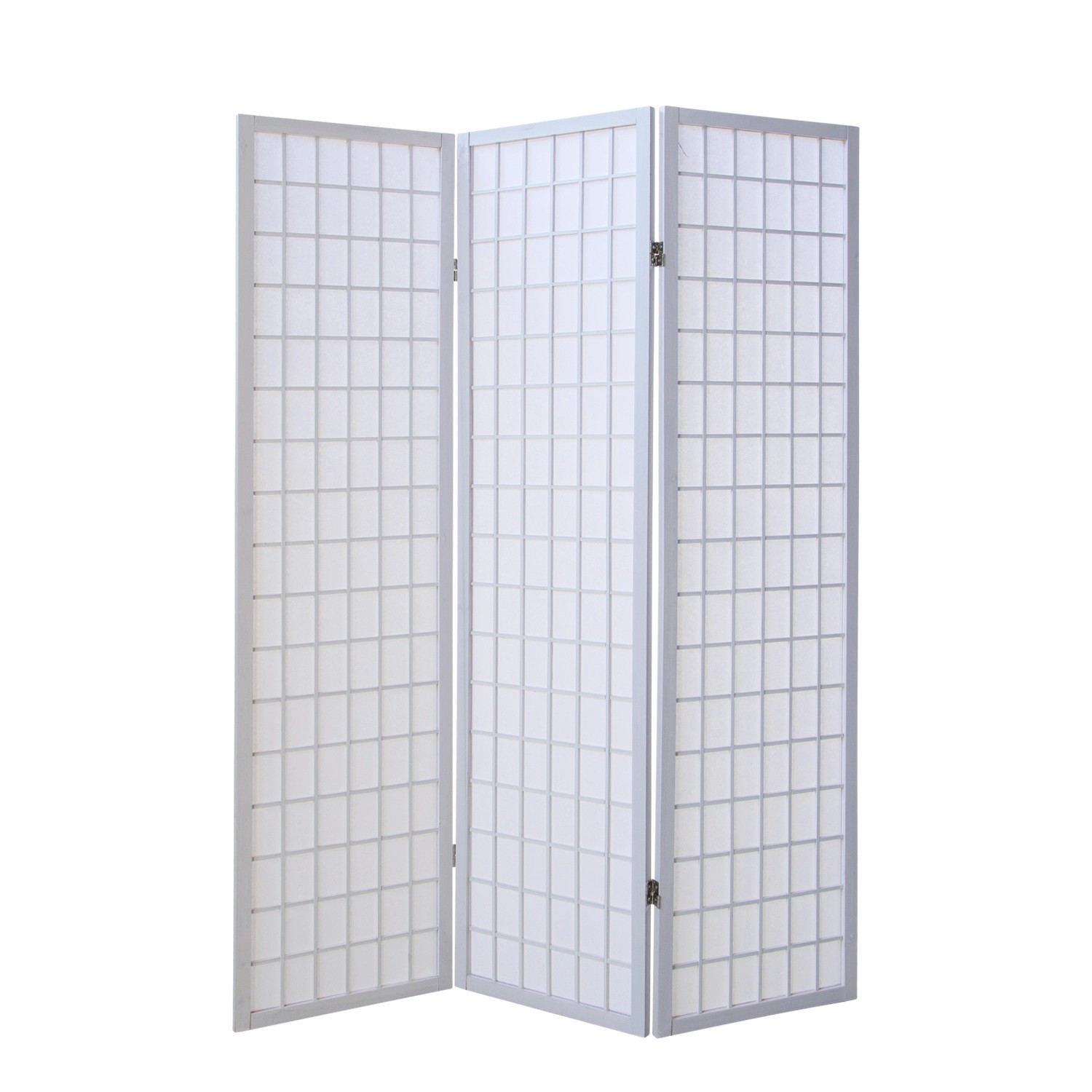 Homestyle4u 3-tlg. Paravent in Weiß 132x175 cm 260 günstig online kaufen
