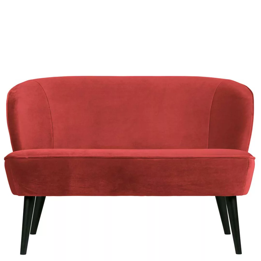 Retro Sofa in Rot 110 cm breit günstig online kaufen