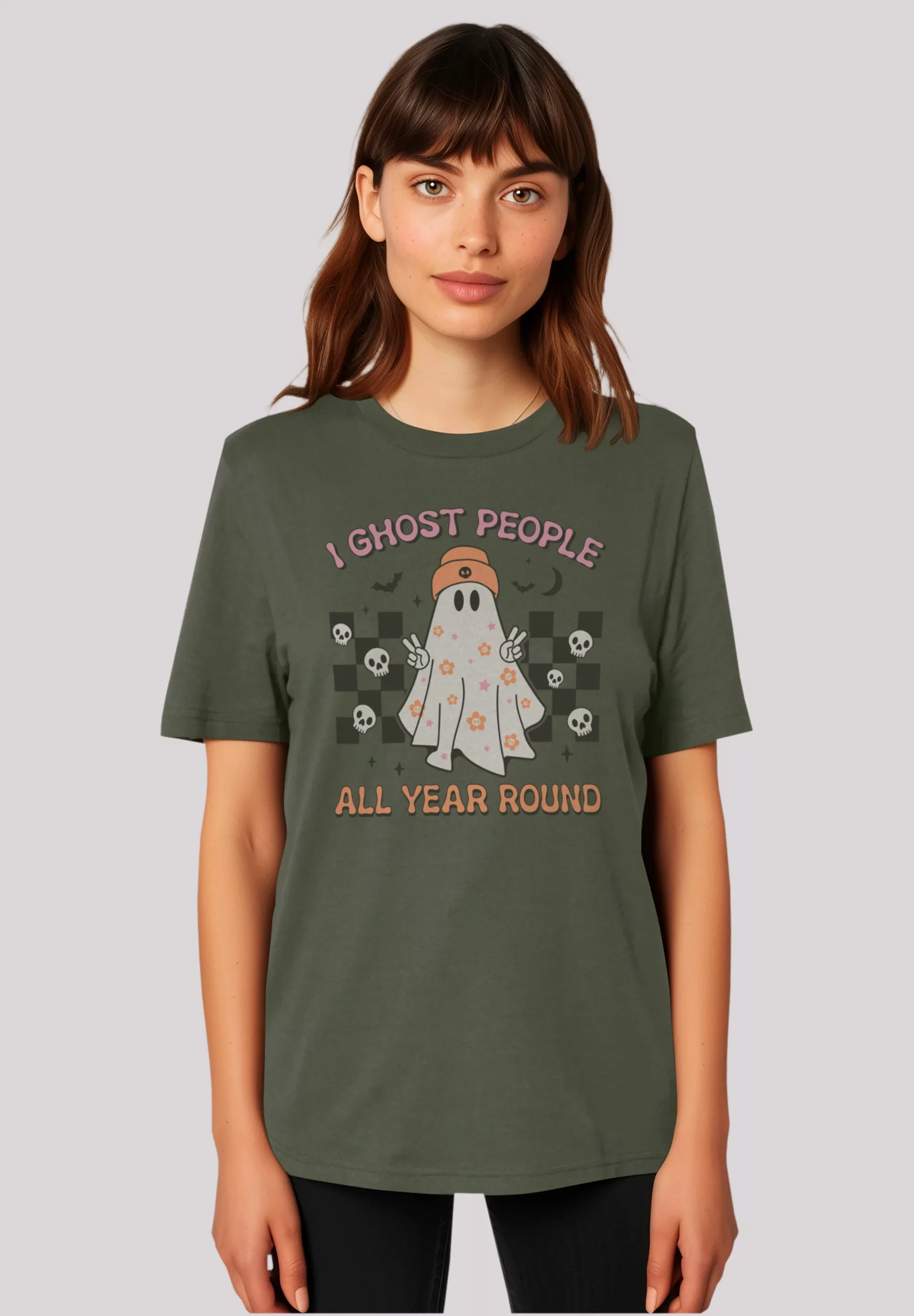 F4NT4STIC T-Shirt "Retro Halloween I Ghost People All Year Round", Premium günstig online kaufen