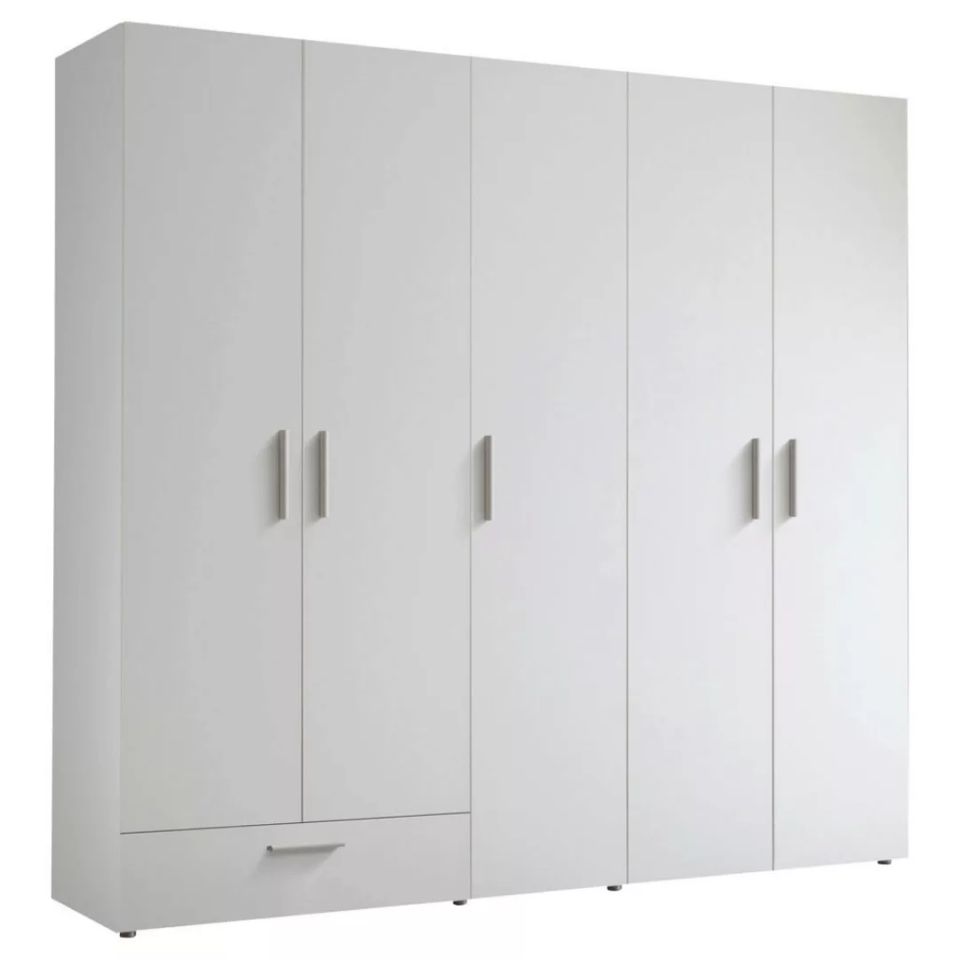 Kleiderschrank Lovis weiß B/H/T: ca. 225x209x53 cm günstig online kaufen