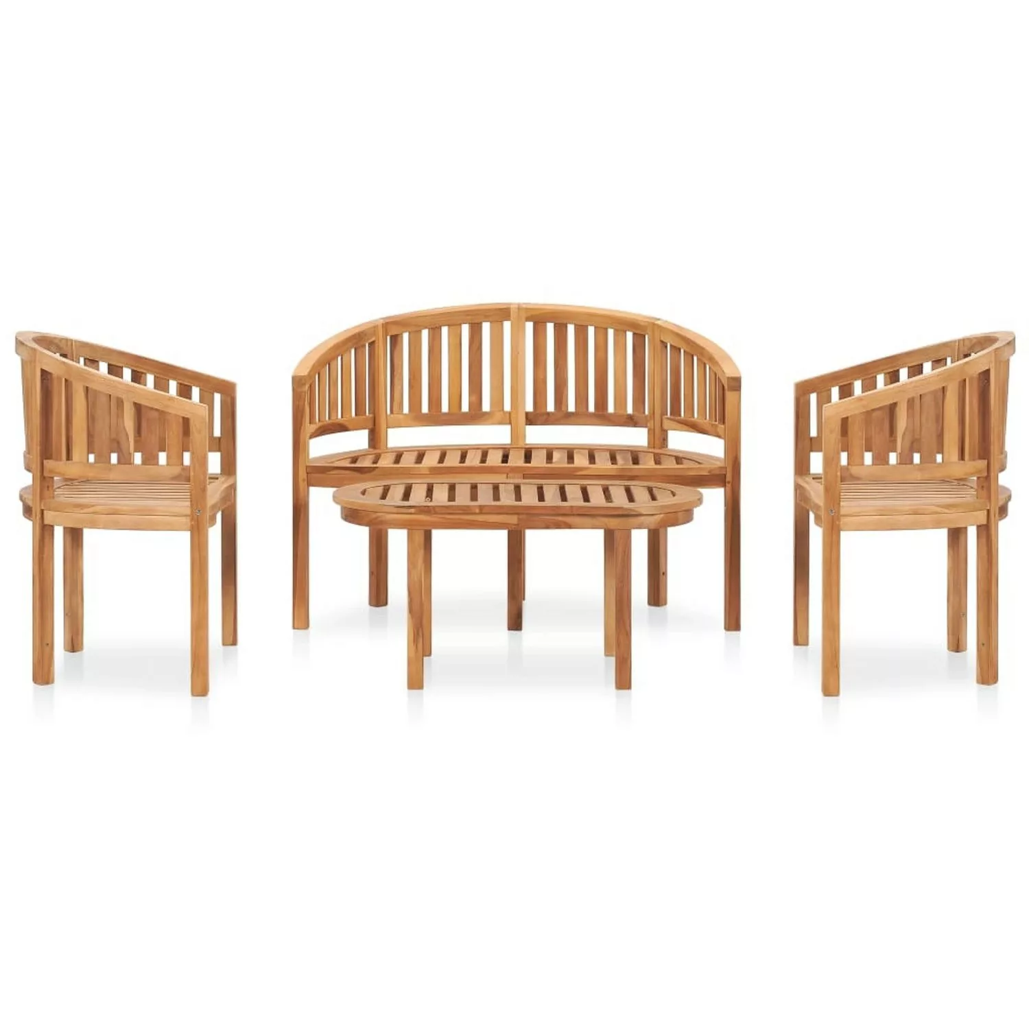 vidaXL 4-tlg Garten-Lounge-Set Massivholz Teak Modell 1 günstig online kaufen