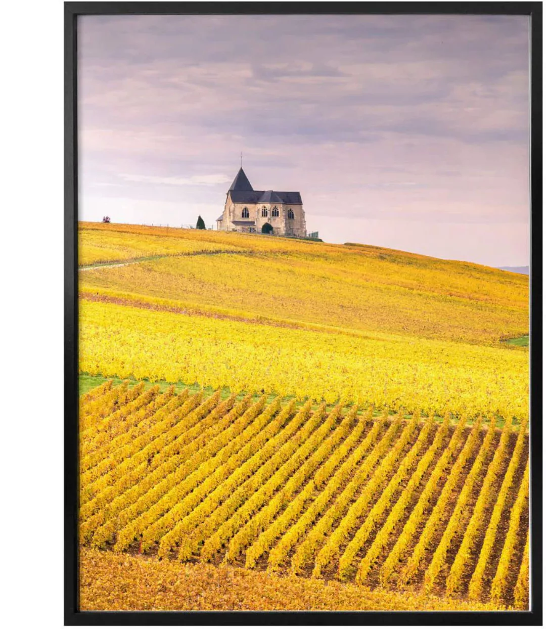 Wall-Art Poster »Weinfelder Champagne«, Landschaften, (1 St.), Poster ohne günstig online kaufen