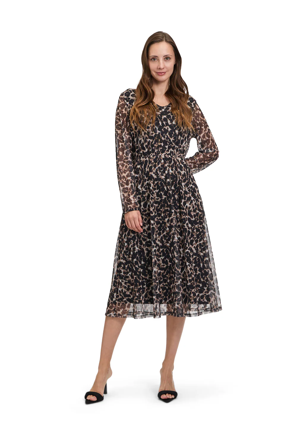 Betty&Co Midikleid "Betty & Co Midikleid mit V-Ausschnitt", Druck günstig online kaufen