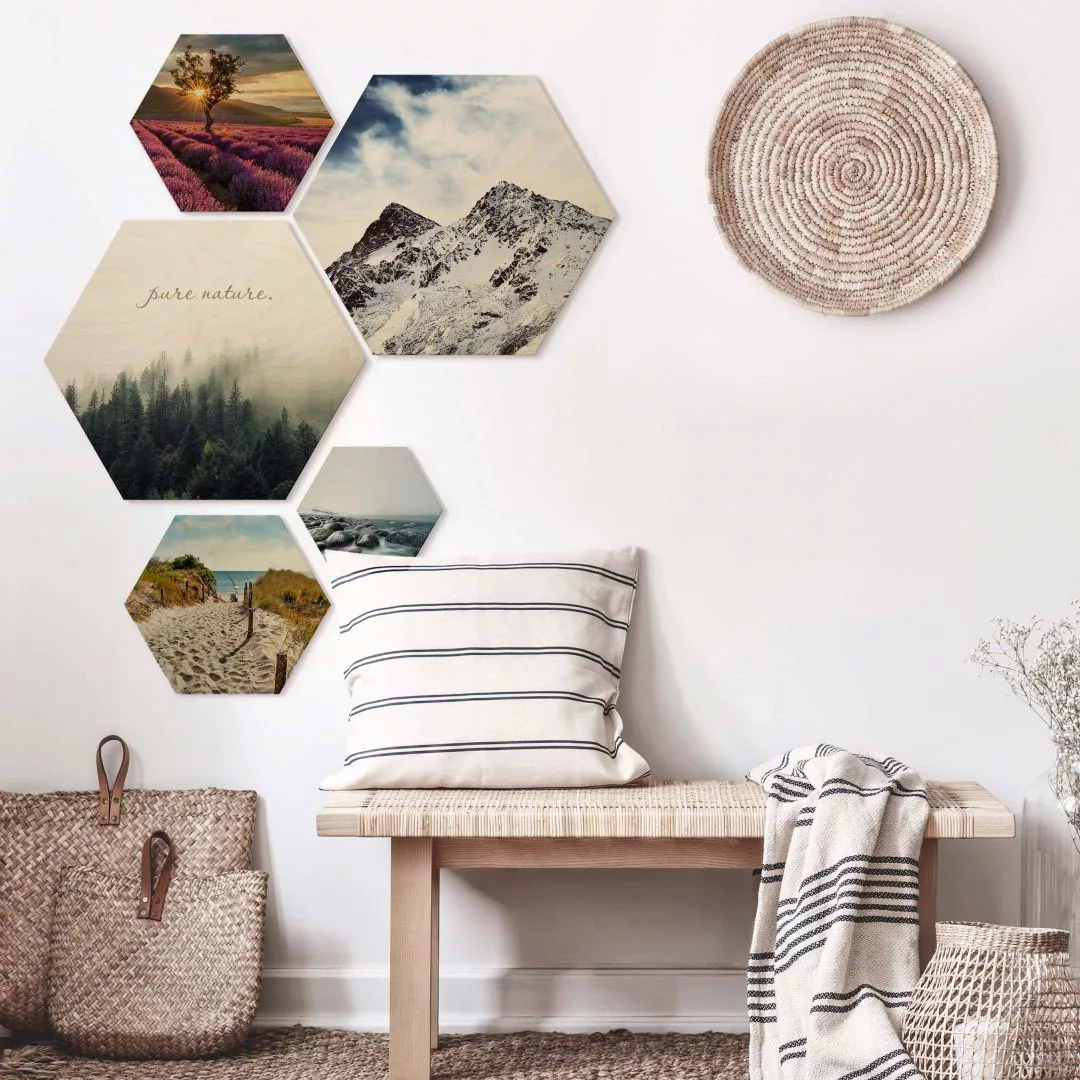 Wall-Art Mehrteilige Bilder »Natur Collage Landschaft Bilder«, (Set, 5 St., günstig online kaufen