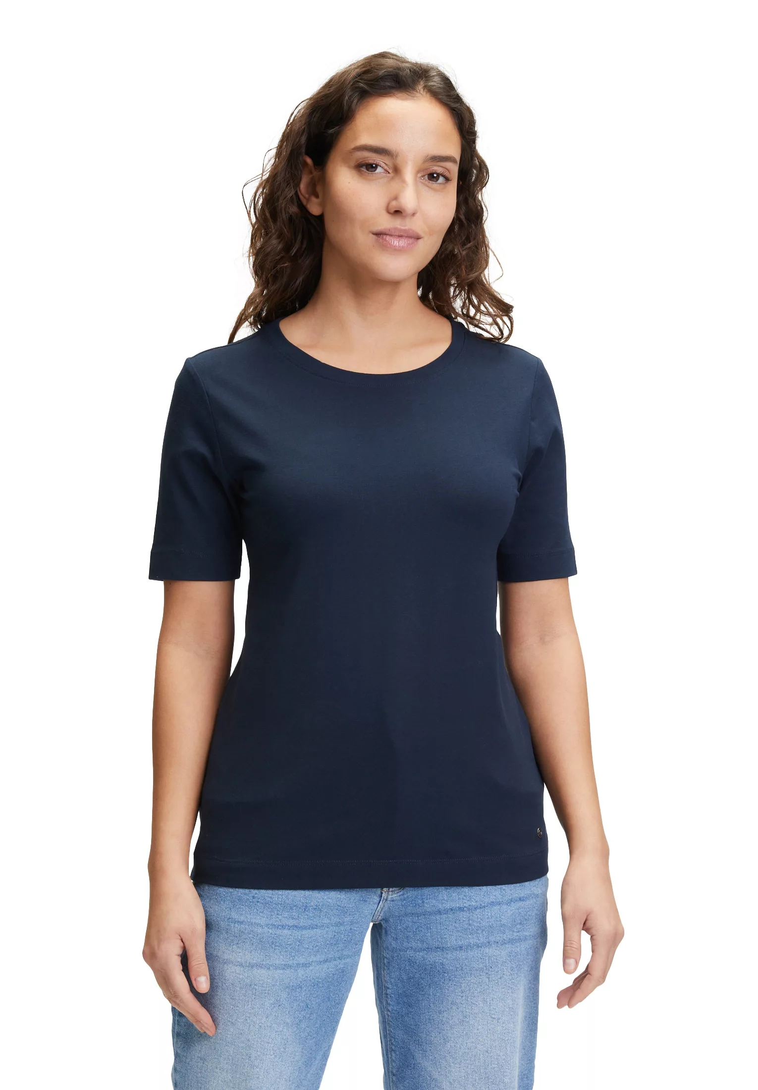 Betty&Co Kurzarmshirt "Betty & Co Basic Shirt mit Rundhalsausschnitt", Form günstig online kaufen