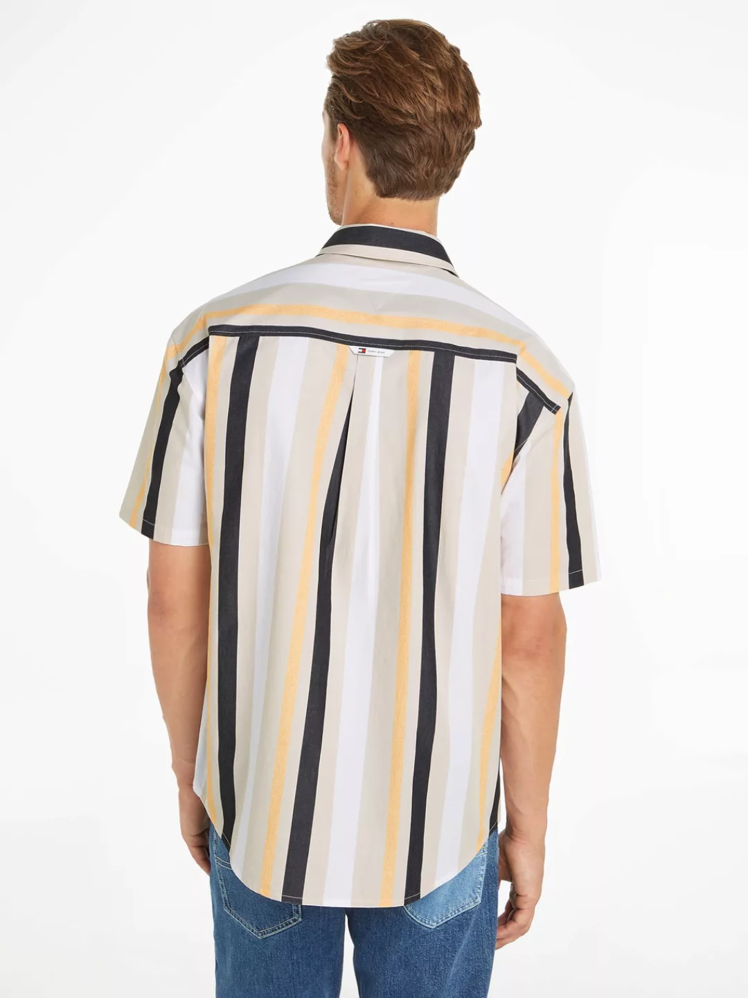 Tommy Jeans Kurzarmhemd TJM RLX STRIPES SHIRT mit mehrfarbigen Streifen günstig online kaufen