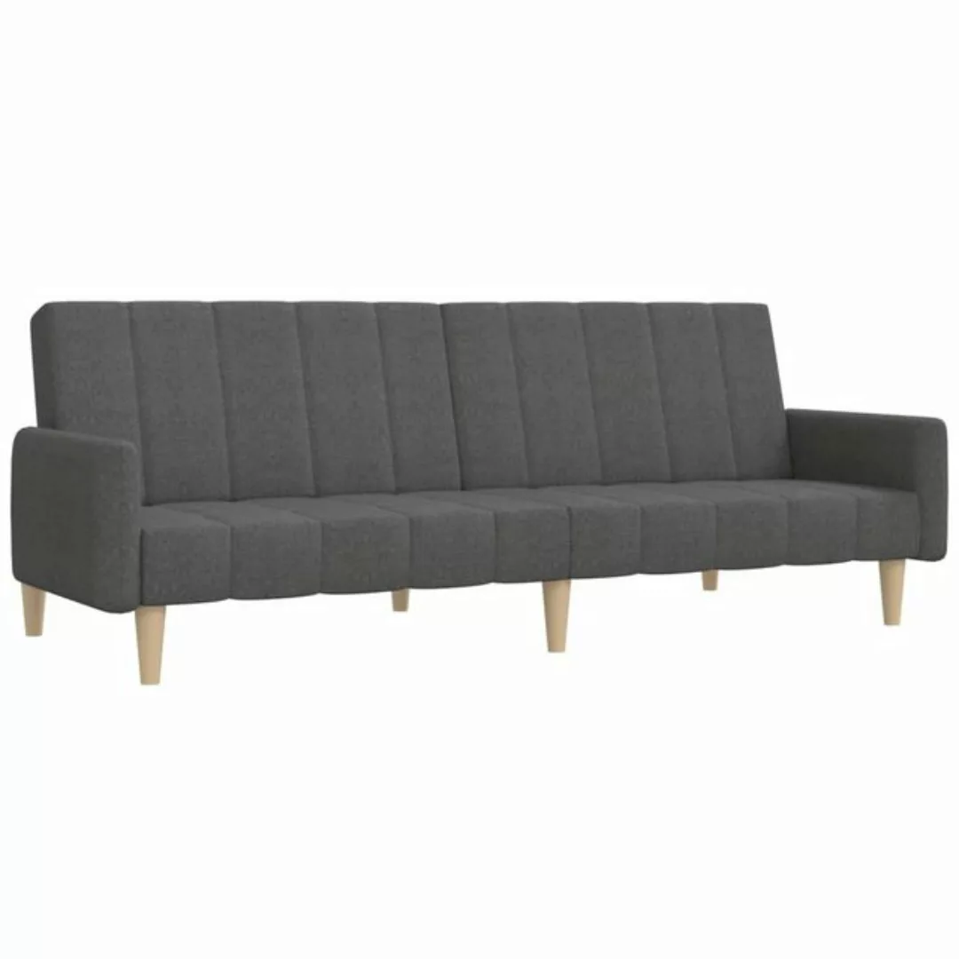 vidaXL Schlafsofa, Sofa 2-Sitzer Dunkelgrau Stoff günstig online kaufen