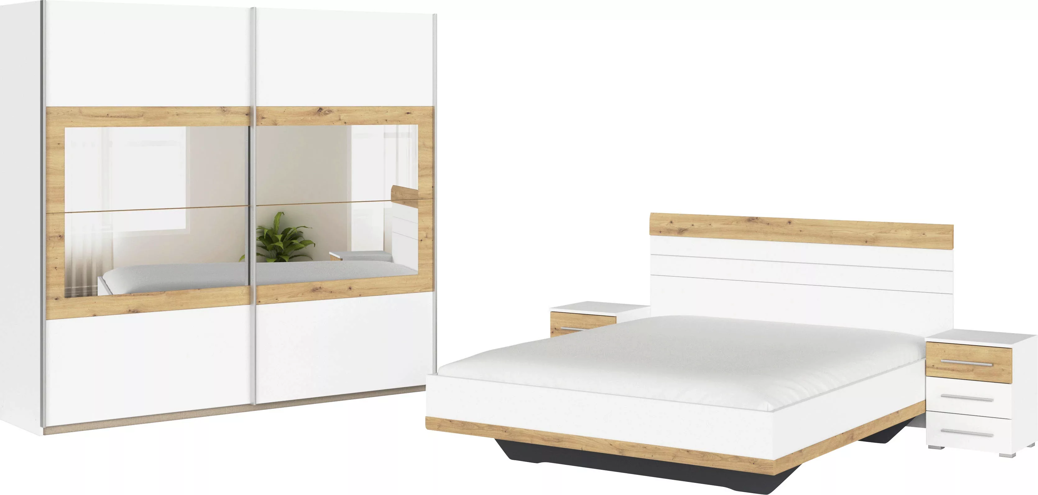 rauch Schlafzimmer-Set "Tarragona", (Set, 4 tlg.), Schrank in 3 Breiten, Be günstig online kaufen