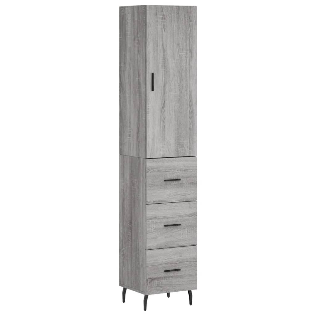 vidaXL Highboard Highboard Grau Sonoma 34,5x34x180 günstig online kaufen