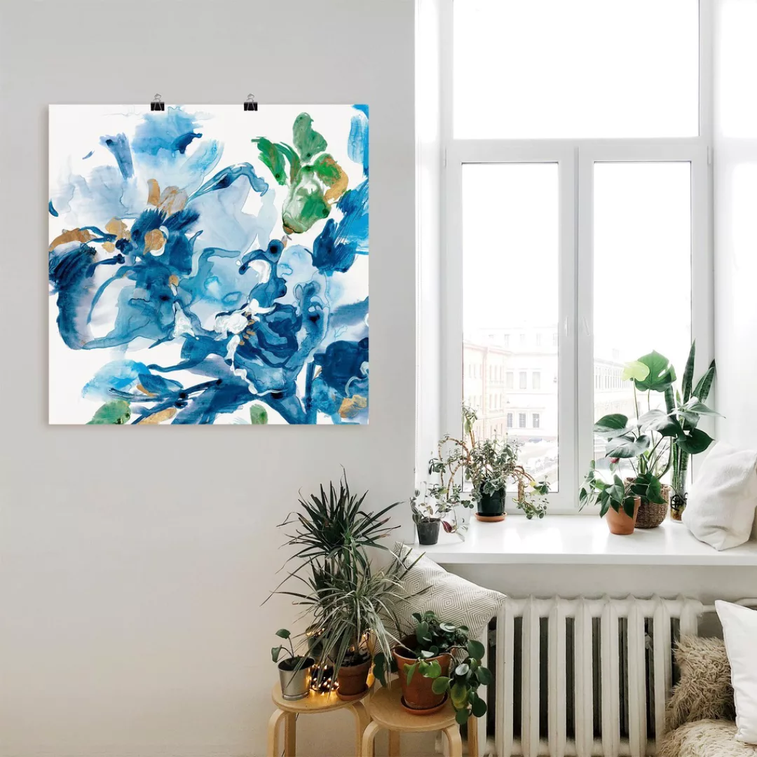 Artland Poster "Cerulean Floral", Blumenbilder, (1 St.), als Alubild, Leinw günstig online kaufen