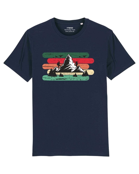 Bergsteiger, Bergspitze, Wandern, Landschaft Tshirt Aus Bio Baumwolle günstig online kaufen