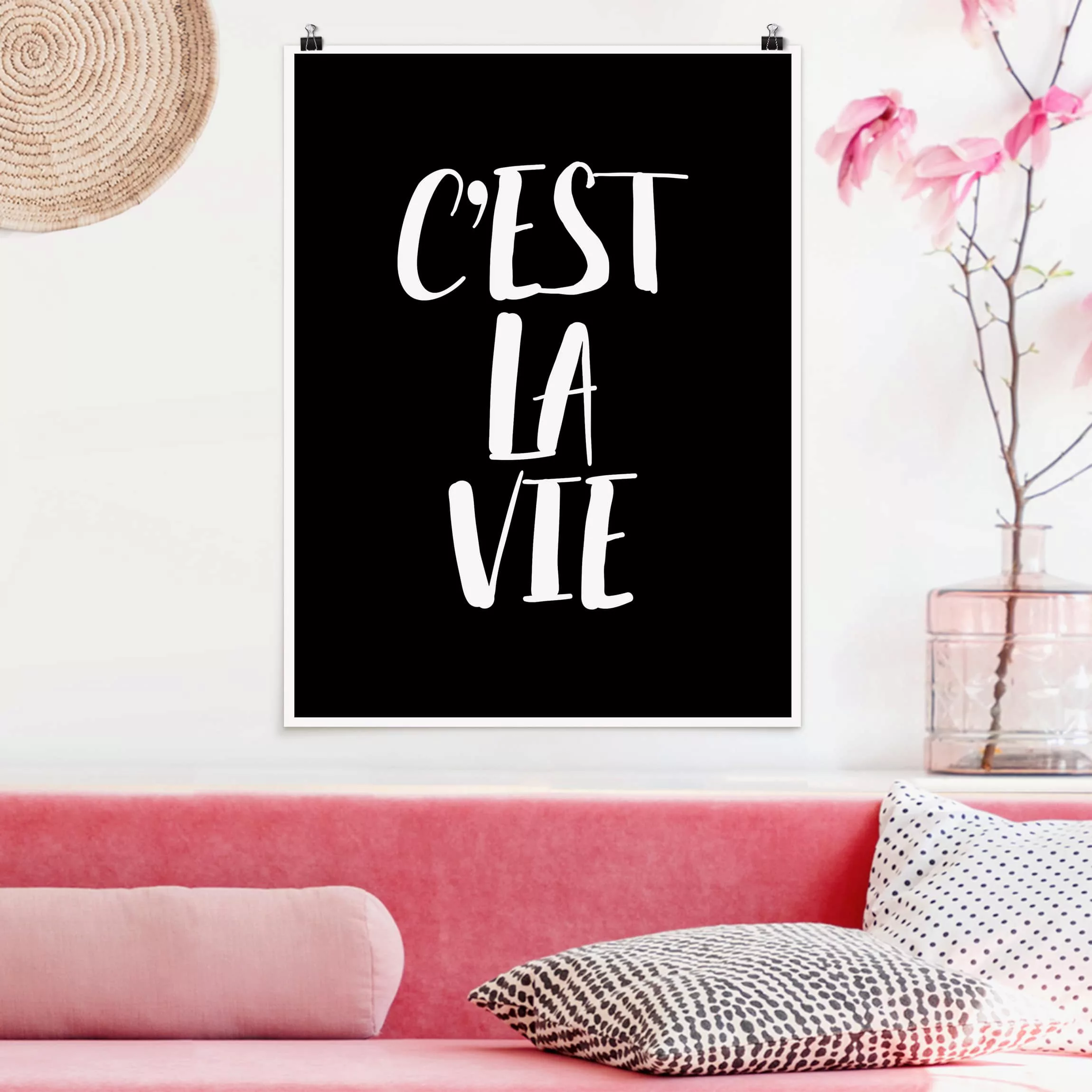 Poster Spruch - Hochformat C'EST LA VIE günstig online kaufen