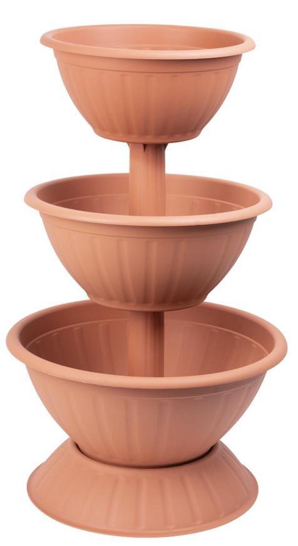 PROREGAL® Blumentopf Dreistöckige Blumentopf Pyramide, 86cm, günstig online kaufen