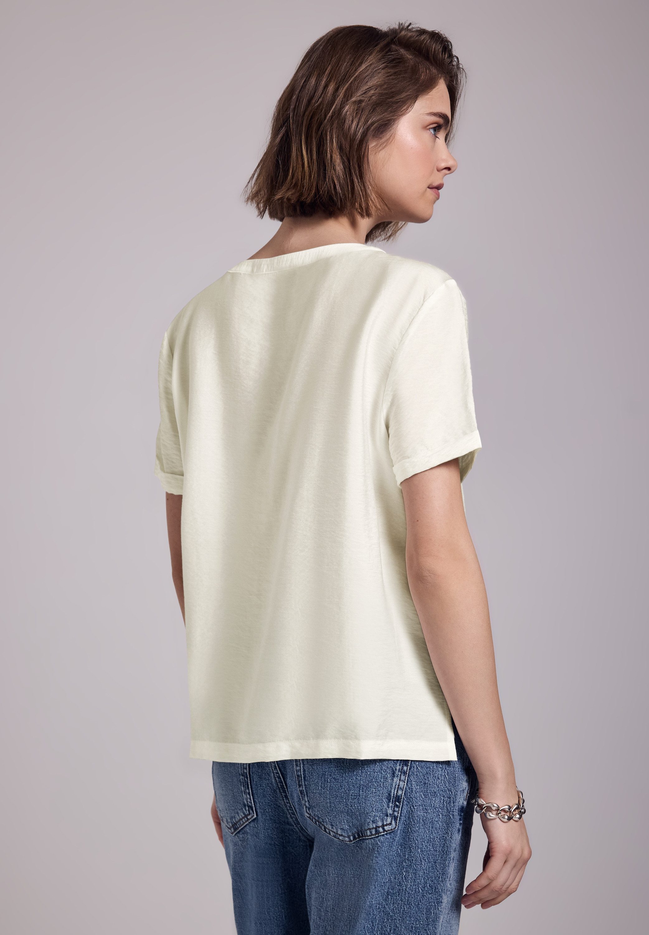 STREET ONE STUDIO Shirtbluse, aus softem Materialmix günstig online kaufen