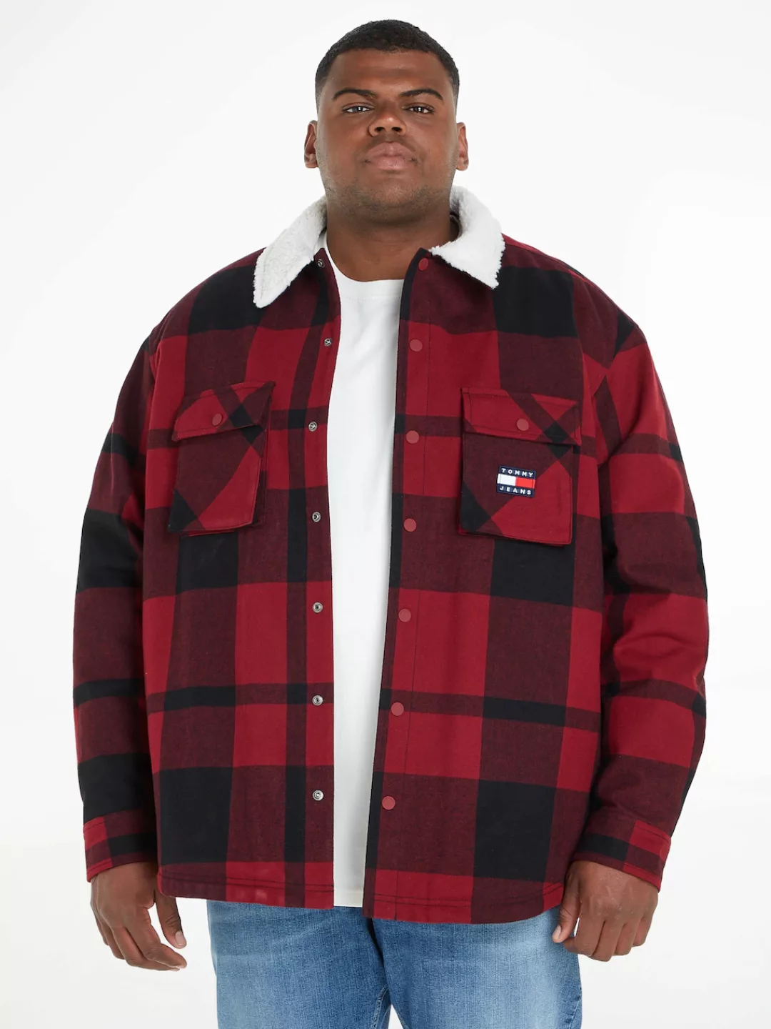 Tommy Jeans Plus Outdoorhemd "TJM PLUS CHECK SHERPA OVRSHRT" günstig online kaufen