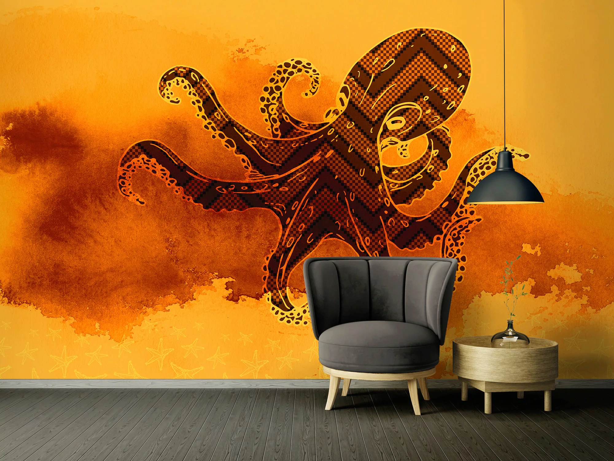 Architects Paper Fototapete »Atelier 47 Octopus Design 3«, Farbverlauf, Vli günstig online kaufen
