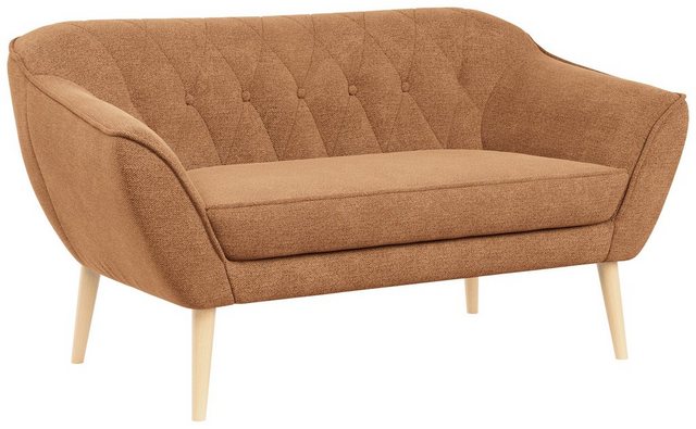 MKS MÖBEL Sofa PIRS-2 Sitzer, Skandinavischer Stil, Gesteppte Polsterung, H günstig online kaufen