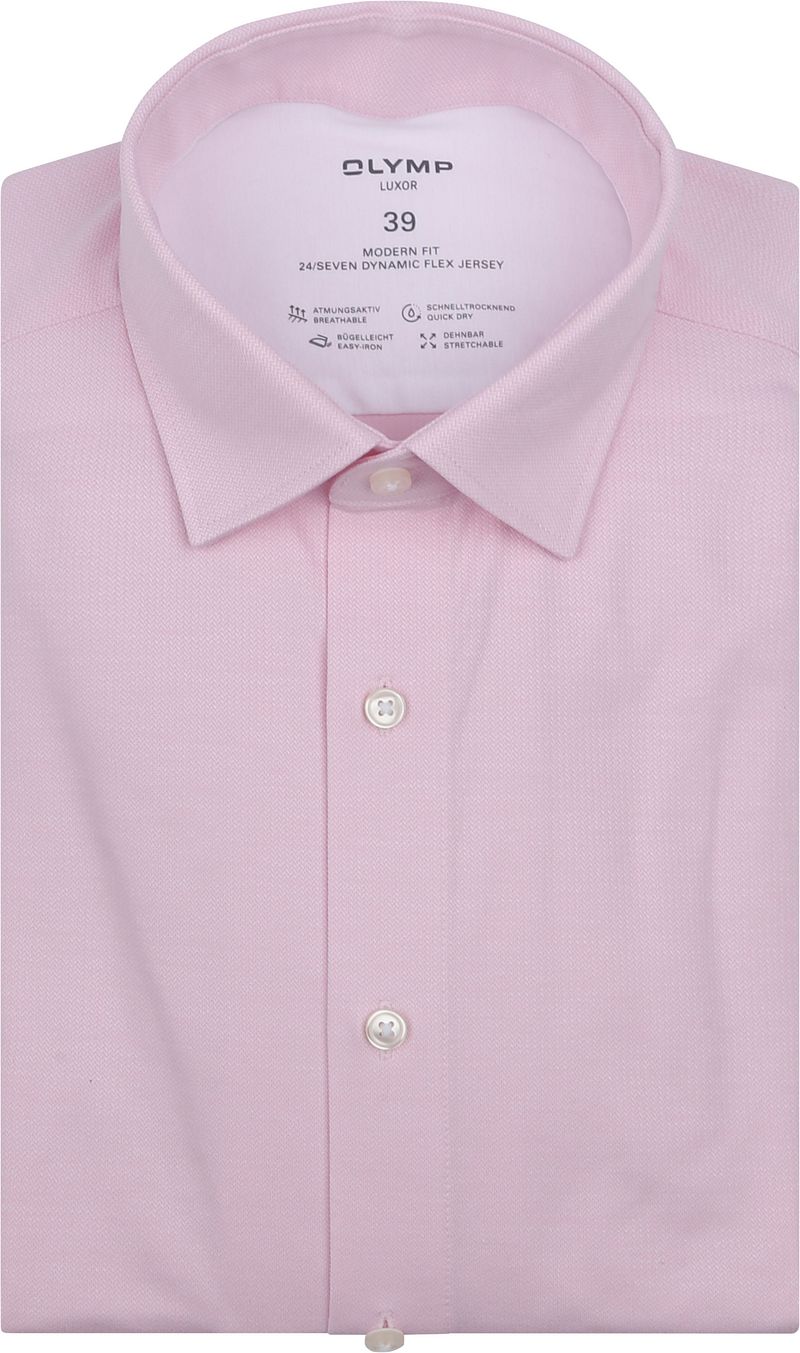 OLYMP Luxor Hemd 24/Seven Rosa - Größe 48 günstig online kaufen