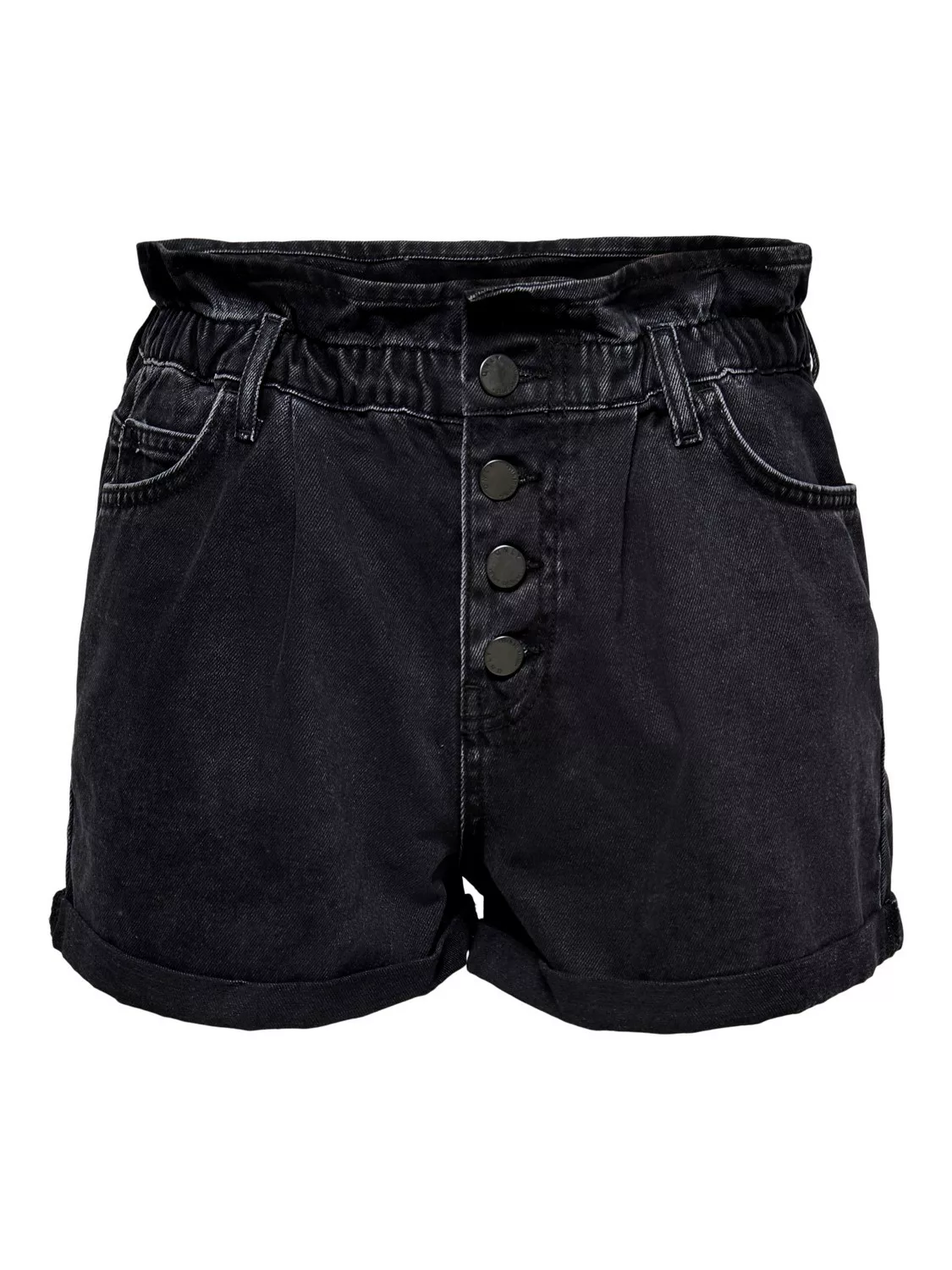 Only Cuba Life Paperbag Jeans-shorts XL Black Denim günstig online kaufen