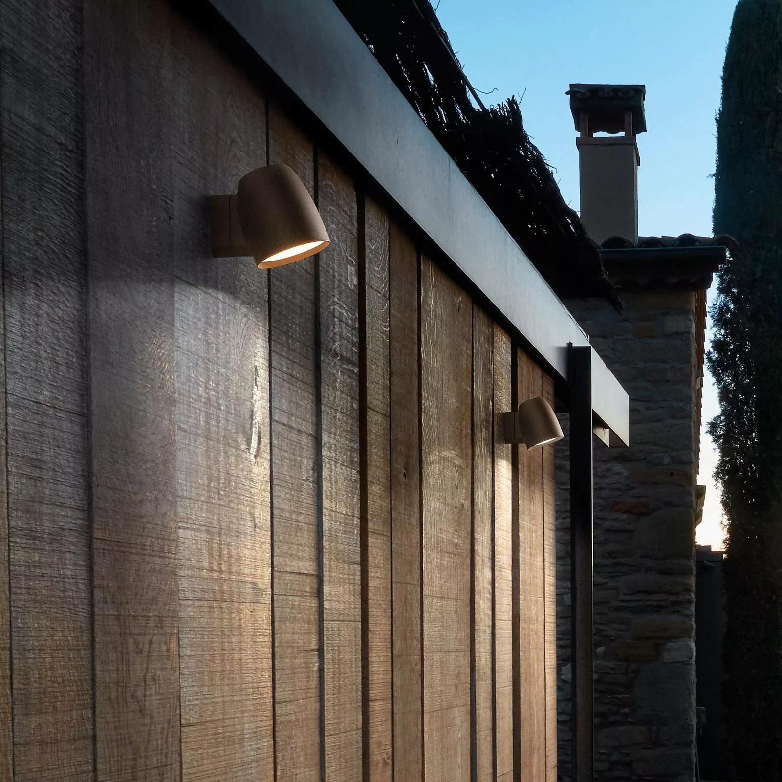 Bover LED-Außenwandlampe Nut, terracotta, Alu/Stahl günstig online kaufen