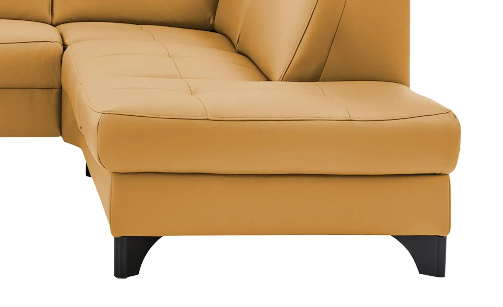 meinSofa Ecksofa Echtleder Linda ¦ gelb ¦ Maße (cm): B: 261 H: 80 T: 209 Po günstig online kaufen