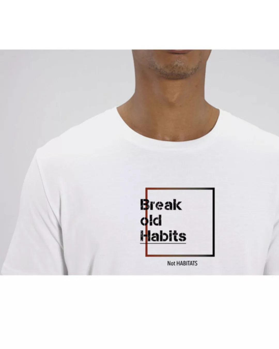 Unisex Bio T-shirt "Maestro - Break Habits" In Weiß günstig online kaufen