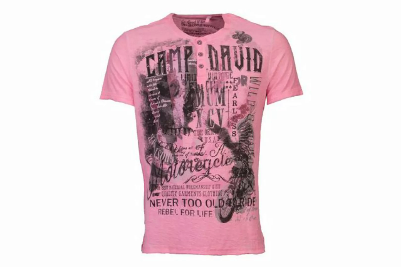 CAMP DAVID Henleyshirt mit Biker Arwork günstig online kaufen