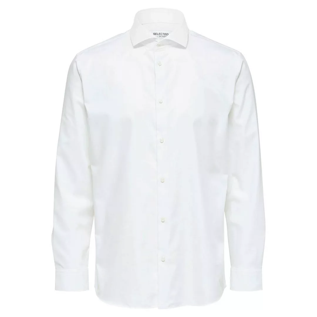 Selected Ethan Cut Away Slim Langarm Hemd M Bright White günstig online kaufen