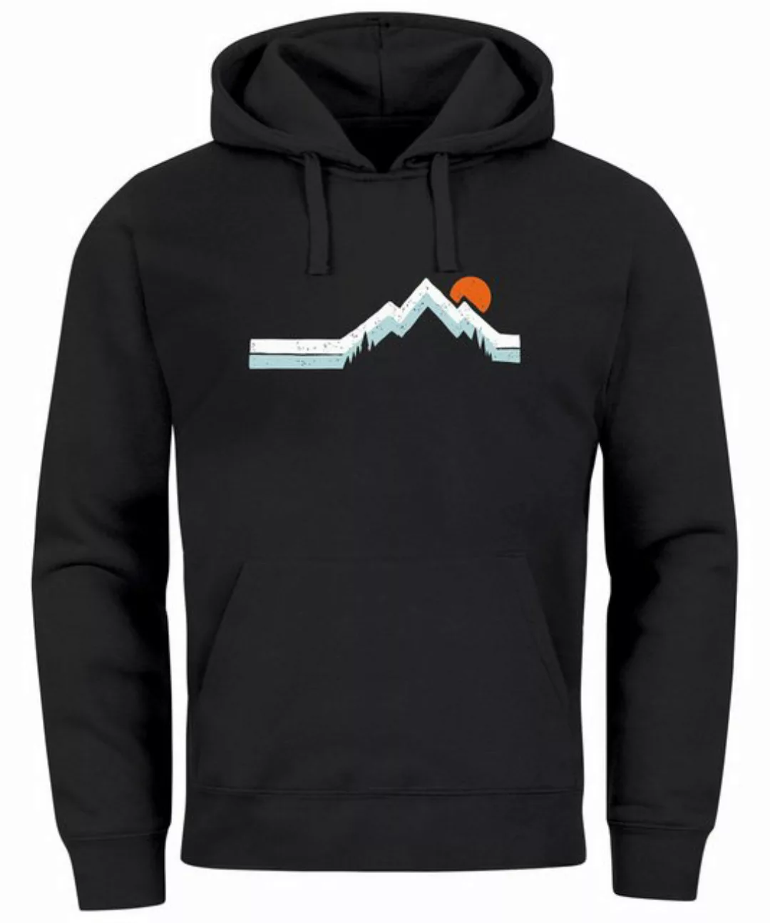 Neverless Hoodie Hoodie Herren Berg Wandern Natur Outdoor Aufdruck Print Fa günstig online kaufen