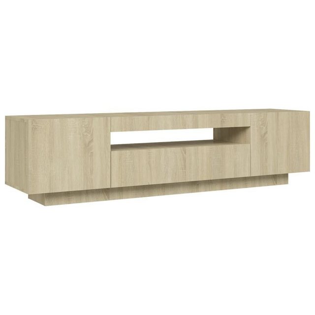 DOTMALL TV-Schrank TV-Schrank mit LED-Leuchten Sonoma-Eiche 160x35x40 cm günstig online kaufen