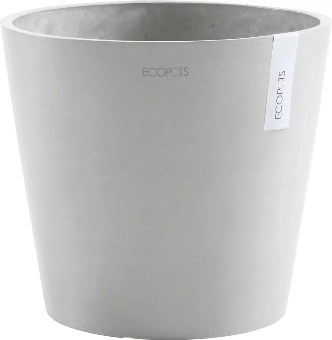 Ecopots Pflanztopf Amsterdam Weißgrau 40 cm x 35 cm günstig online kaufen