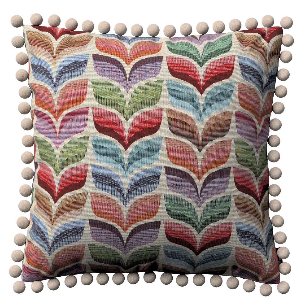 Kissenhülle Wera mit Bommeln, pink- blau, 45 x 45 cm, Intenso Premium (144- günstig online kaufen
