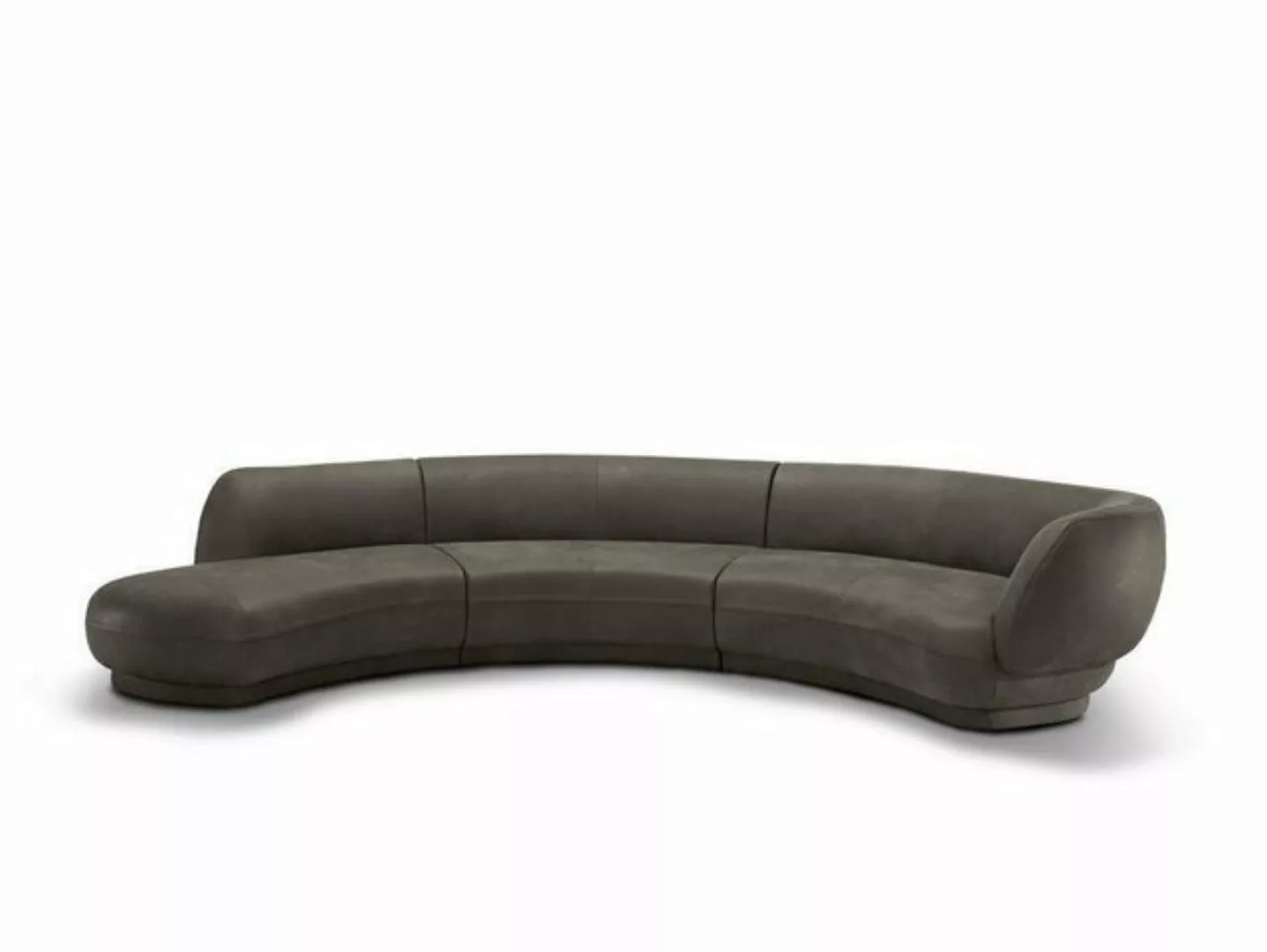 JVmoebel Sofa Rundsofa Eckcouch 6 Sitzer Couch Sofa Leder Luxus Möbel Rund günstig online kaufen